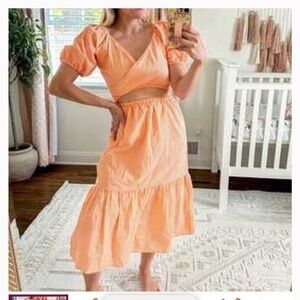 Sin & Sam Orange Dress